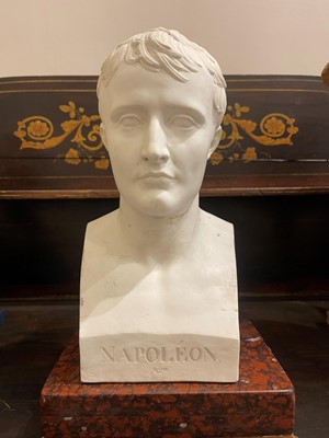 Lot 158 - A biscuit porcelain portrait bust of Napoleon by Sèvres