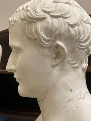 Lot 158 - A biscuit porcelain portrait bust of Napoleon by Sèvres
