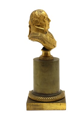 Lot 190 - A gilt-bronze bust of Louis XVIII