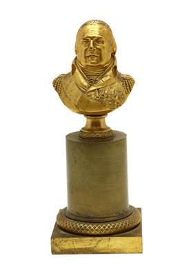 Lot 190 - A gilt-bronze bust of Louis XVIII