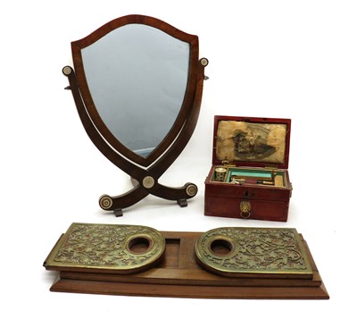 Lot 331A - A mahogany dressing mirror