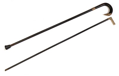 Lot 170 - A Victorian ebonised walking stick