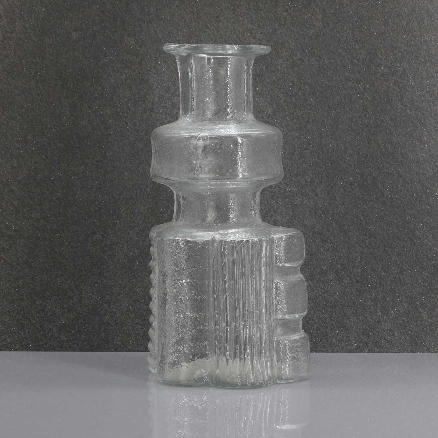 Lot 284 - An Alsterfors moulded clear glass vase