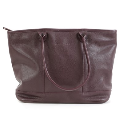 Lot 1457 - A Longchamps plum leather tote