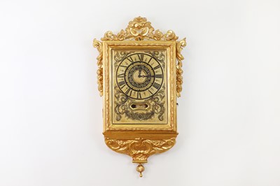 Lot 289 - A gilt and gesso wall clock