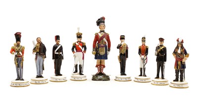 Lot 102 - A collection of eight Michael Sutty porcelain figures