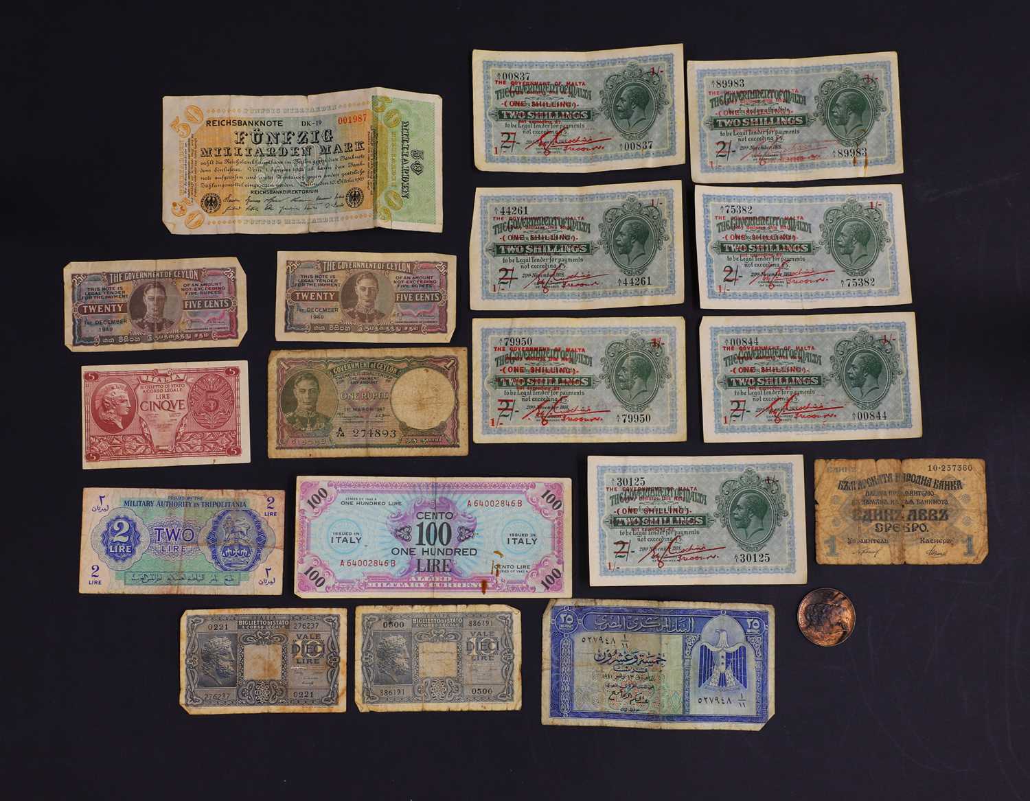Lot 210 - Notes, World