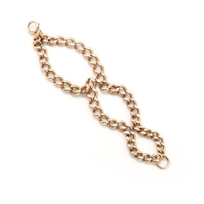 Lot 174 - A 9ct gold two row curb link bracelet