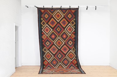 Lot 493 - A Qashqai kilim wool rug