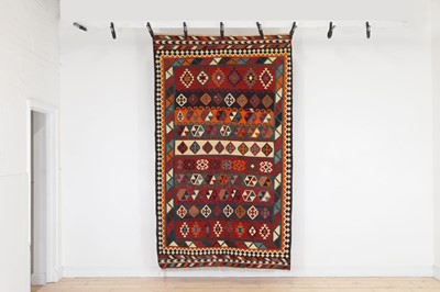 Lot 482 - A Qashqai kilim rug