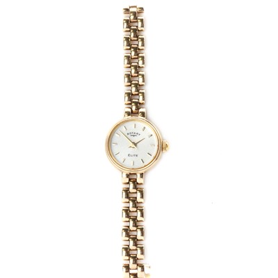 Lot 1419 - A ladies' 9ct gold Rotary quartz bracelet watch.