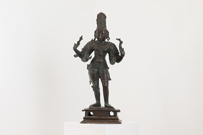 Lot 122 - A bronze figure of Shiva as Chandrashekhara