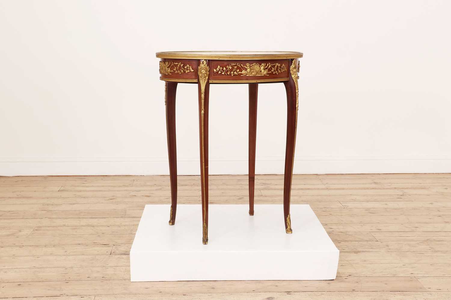 Circa 1900 French Louis XVI Style Occasional Table with Parquetry