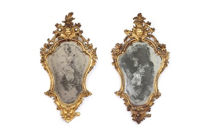 Lot 206 - A pair of giltwood girandoles