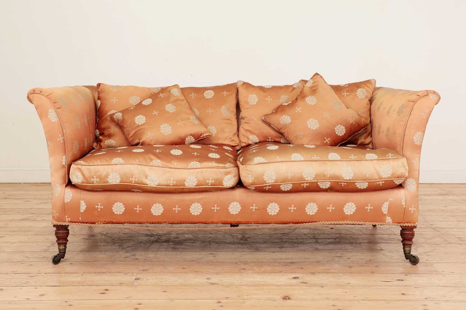 Lot 239 - A small late Victorian sofa by Howard & Sons