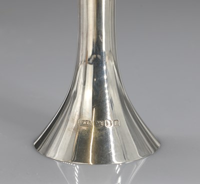 Lot 443 - A pair of silver candlesticks