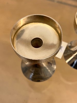 Lot 443 - A pair of silver candlesticks