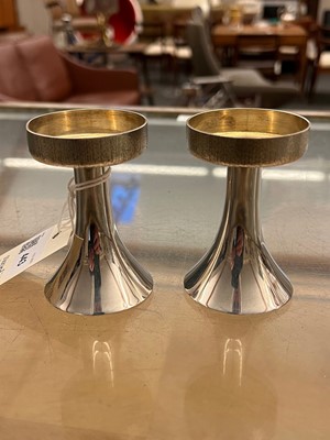 Lot 443 - A pair of silver candlesticks