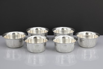 Lot 25A - A set of six silver bowls