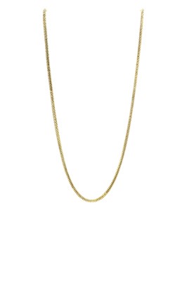 Lot 1061 - A gold Brazilian snake chain necklace