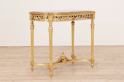 Lot 154 - A Louis XVI-style giltwood side table