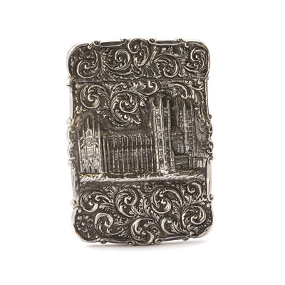 Lot 1362 - A Victorian castle top card case, by David Pettifer