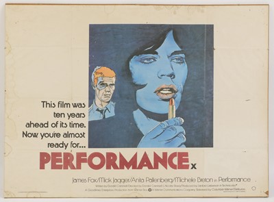 Lot 300 - Film Poster for 'Performance' re-release 1979, starring Mick Jagger