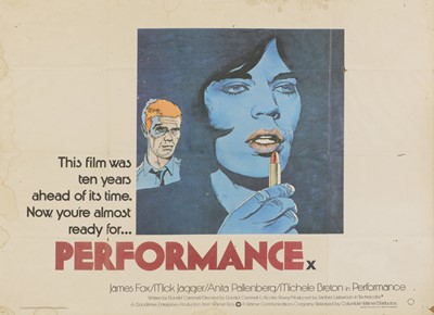 Lot 300 - Film Poster for 'Performance' re-release 1979, starring Mick Jagger