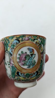 Lot 188 - A Canton porcelain tea set for two