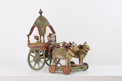 Lot 132 - A carved and painted wood model