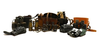 Lot 252A - A collection of eight various cased binoculars