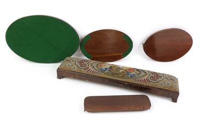 Lot 266 - Three mahogany and parquetry oval trays
