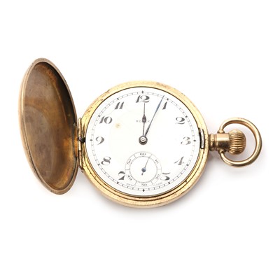 Lot 1409 - A rolled gold Rolex side wind hunter pocket watch