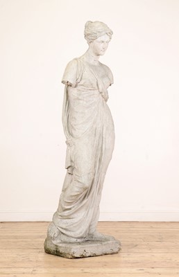 Lot 106 - A composition stone classical figure