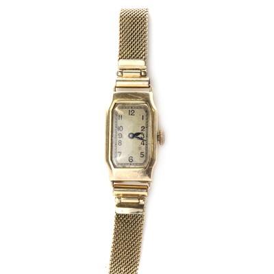 Lot 1418 - A ladies' gold Omega mechanical bracelet watch