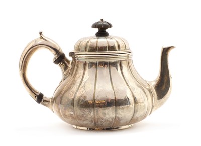 Lot 56 - A Victorian silver bachelors teapot