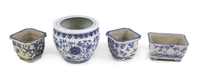 Lot 181A - A group of four Chinese blue and white planters