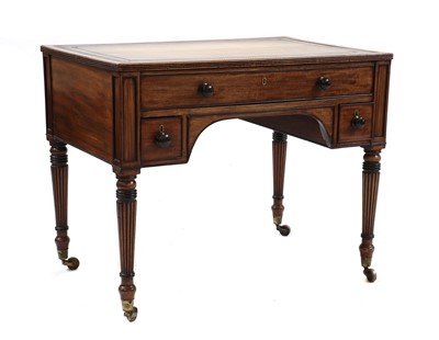 Lot 573 - A mahogany writing table