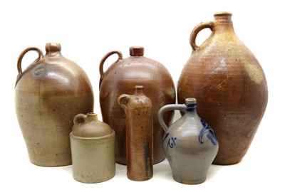 Lot 150 - A saltglazed stoneware bellarmine jug