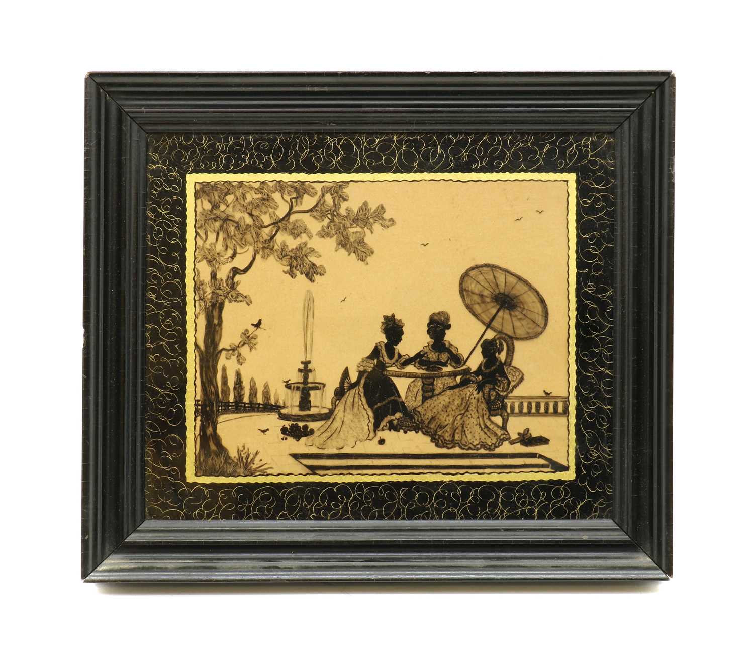 Lot 295 - A Regency style reverse painted picture