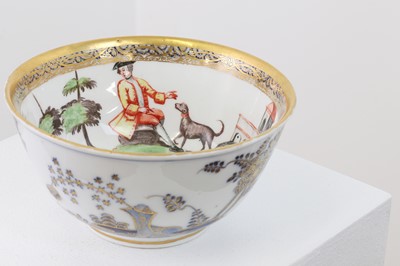 Lot 159 - A Meissen porcelain Hausmalerei waste bowl