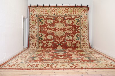 Lot 217 - A large Persian Ziegler Sultanabad wool carpet