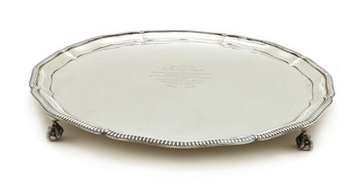 Lot 11 - A large silver salver