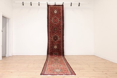 Lot 278 - A narrow Persian Heriz wool runner