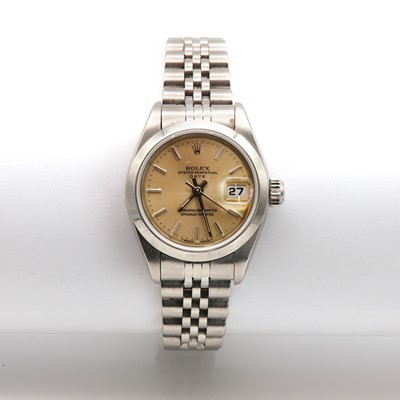 Lot 469 - A ladies' stainless steel Rolex 'Datejust Lady' automatic bracelet watch, c.1996