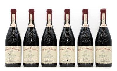 Lot 208 - Chateauneuf-du-Pape, Chateau de Beaucastel, 1996 (6)