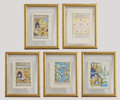 Lot 230 - A group of five framed manuscripts