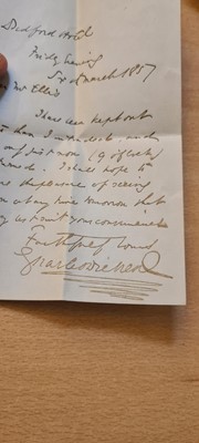 Lot 285 - Two signed letters by Charles Dickens