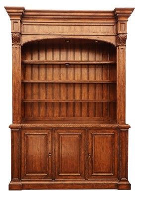 Lot 608 - A walnut bookcase or television cabinet