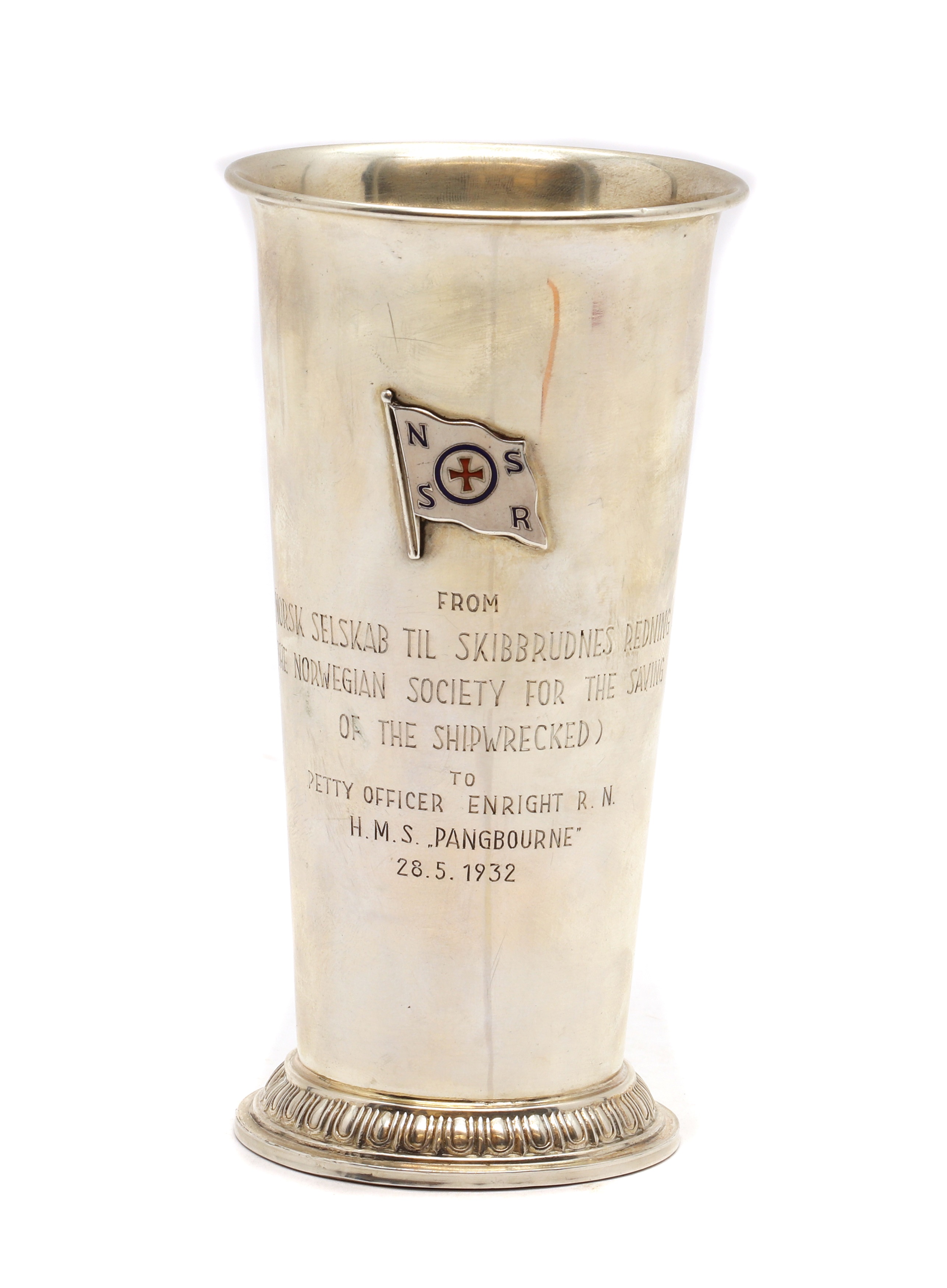 Lot 39 - A Norwegian silver presentation trophy,